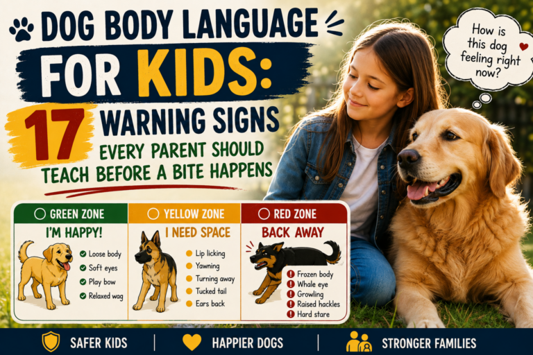 Dog body language for kids showing signs children can learn to recognize for safer interactions